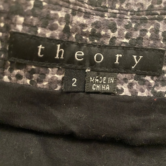 THEORY RARIAS TWEEDY Dotted Cotton Short Sleeve Jacket Blazer Size 2 - Picture 12 of 13